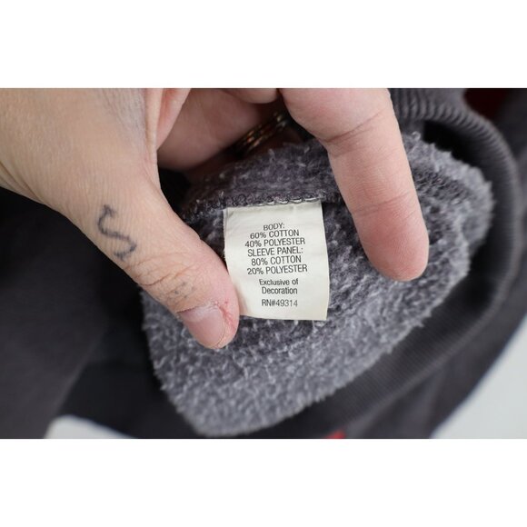 Vintage Y2K Mens Medium Faded Spell Out Ohio State University Hoodie Sweatshirt - Picture 10 of 13